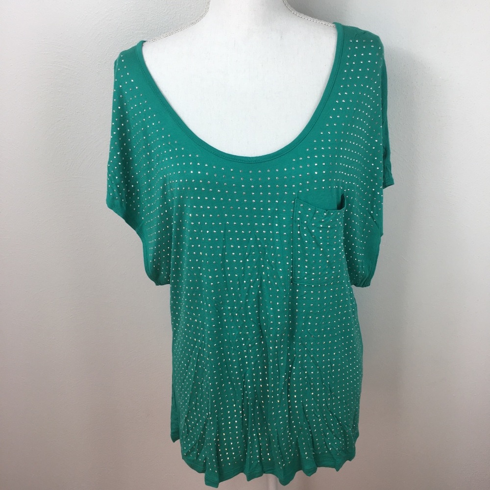 Rock & Republic Rhinestone Short Sleeve Top XL
